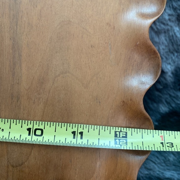 Vintage Carved Wooden Tray with Floral Design - Picture 16 of 16